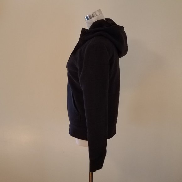 The North Face Black Zip up Hoodie with Fuzzy Inside Sz Small Petite - Picture 4 of 13